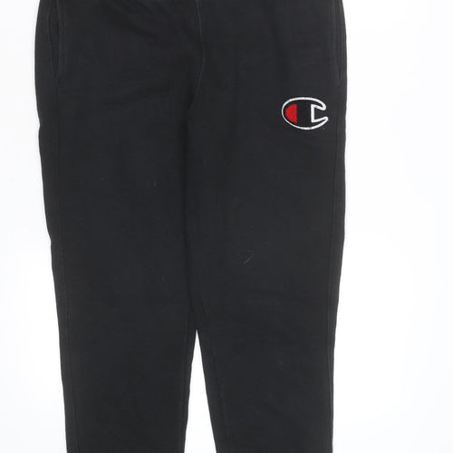 Champion Men Black Reverse Weave Jogger Sweatpants Size L