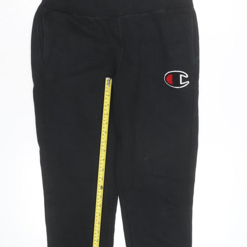 Champion Men Black Reverse Weave Jogger Sweatpants Size L