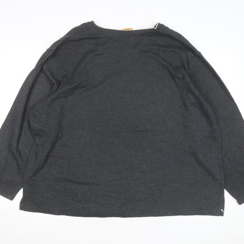 Disney Pooh Womens Grey 22W/24W Pullover Sweatshirt with Snow Scene Graphic