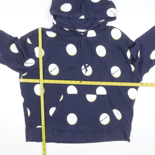Champion Men's Blue Polka Dot Pullover Hoodie XL Sportswear