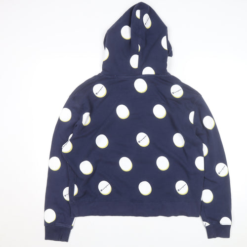 Champion Men's Blue Polka Dot Pullover Hoodie XL Sportswear