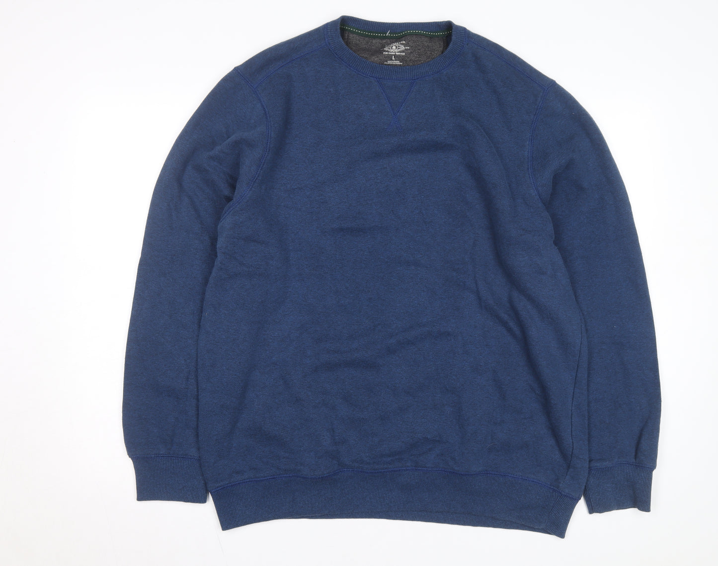 G.H. Bass & Co. Men's Blue Crew Neck Pullover Sweatshirt Size L