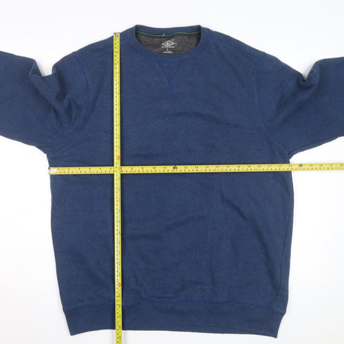 G.H. Bass & Co. Men's Blue Crew Neck Pullover Sweatshirt Size L