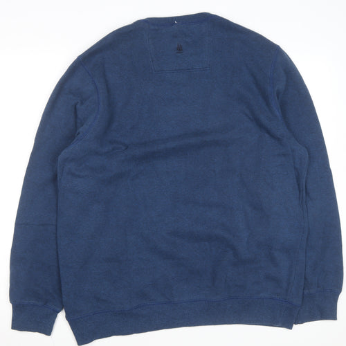G.H. Bass & Co. Men's Blue Crew Neck Pullover Sweatshirt Size L