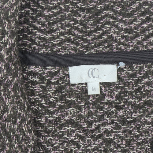 CC Women Brown Knit Wool Blend Short Blazer Jacket M
