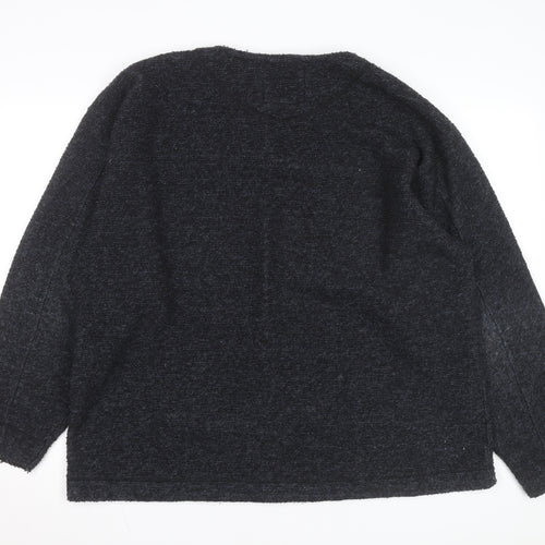 Headworx Men’s Black XL V-Neck Chunky Knit Wool Pullover Jumper