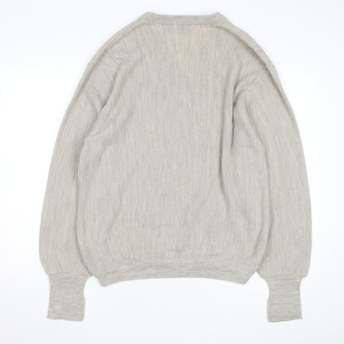 Van Heusen Men Beige V-Neck Acrylic Pullover Jumper XL