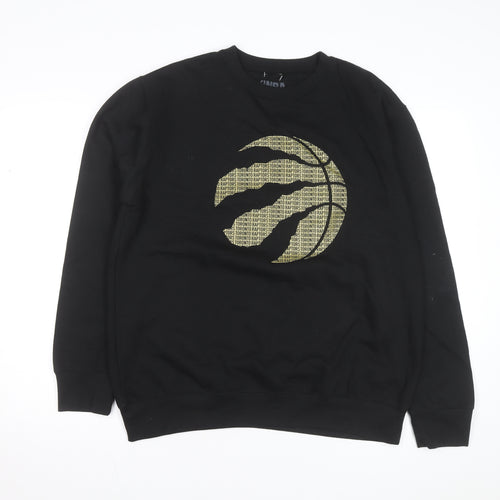 NBA Men's Black Toronto Raptors Logo Pullover Sweatshirt Size L