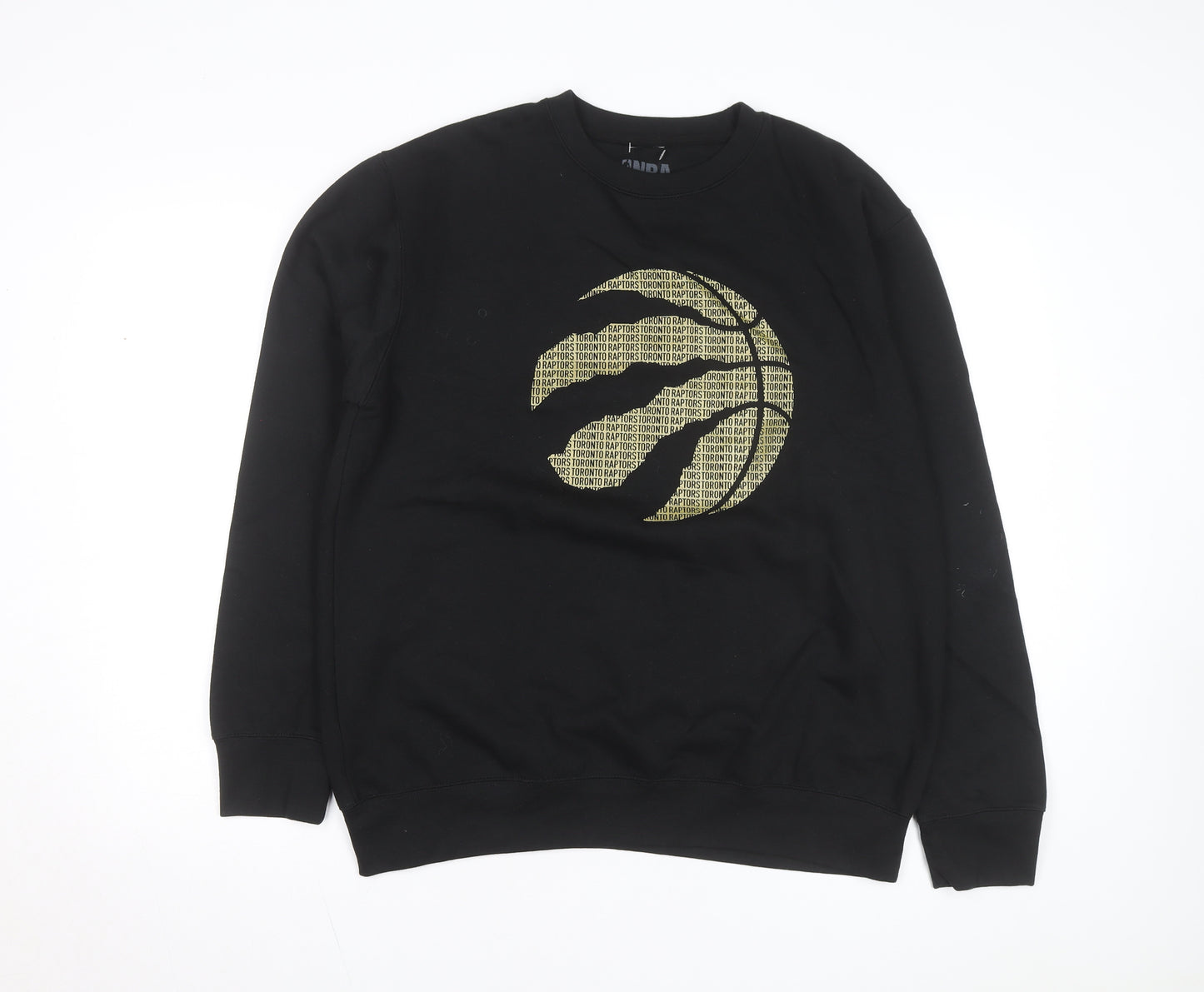 NBA Men's Black Toronto Raptors Logo Pullover Sweatshirt Size L