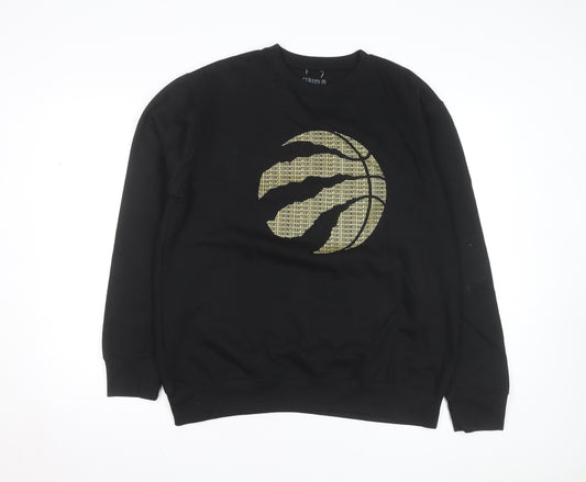 NBA Men's Black Toronto Raptors Logo Pullover Sweatshirt Size L