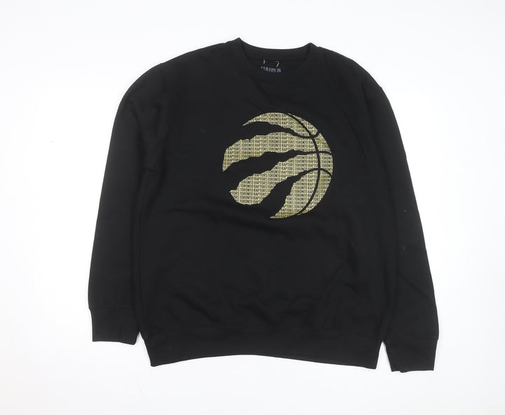 NBA Men's Black Toronto Raptors Logo Pullover Sweatshirt Size L