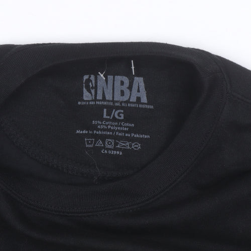 NBA Men's Black Toronto Raptors Logo Pullover Sweatshirt Size L