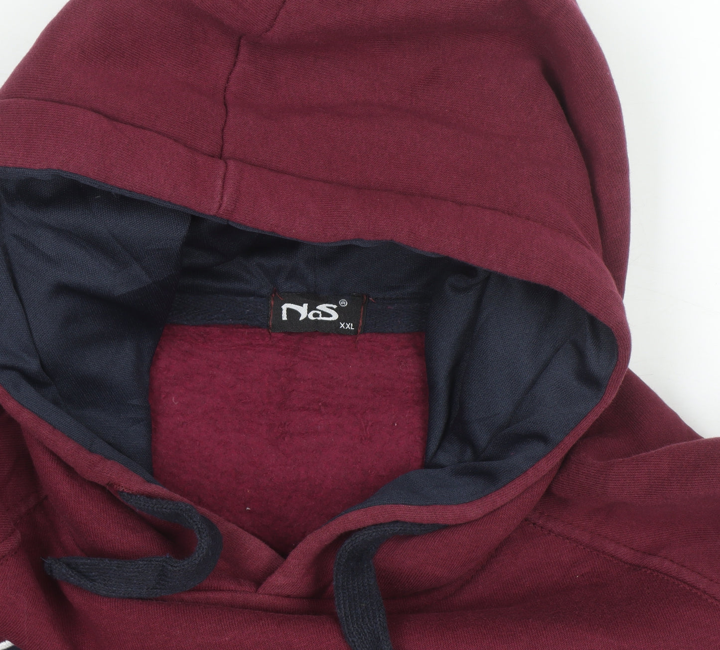 NaS Men's Red Paris France Pullover Hoodie 2XL Embroidered Graphic