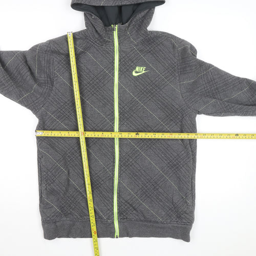 Nike Teens Grey Full Zip Hoodie XL Logo Sportswear