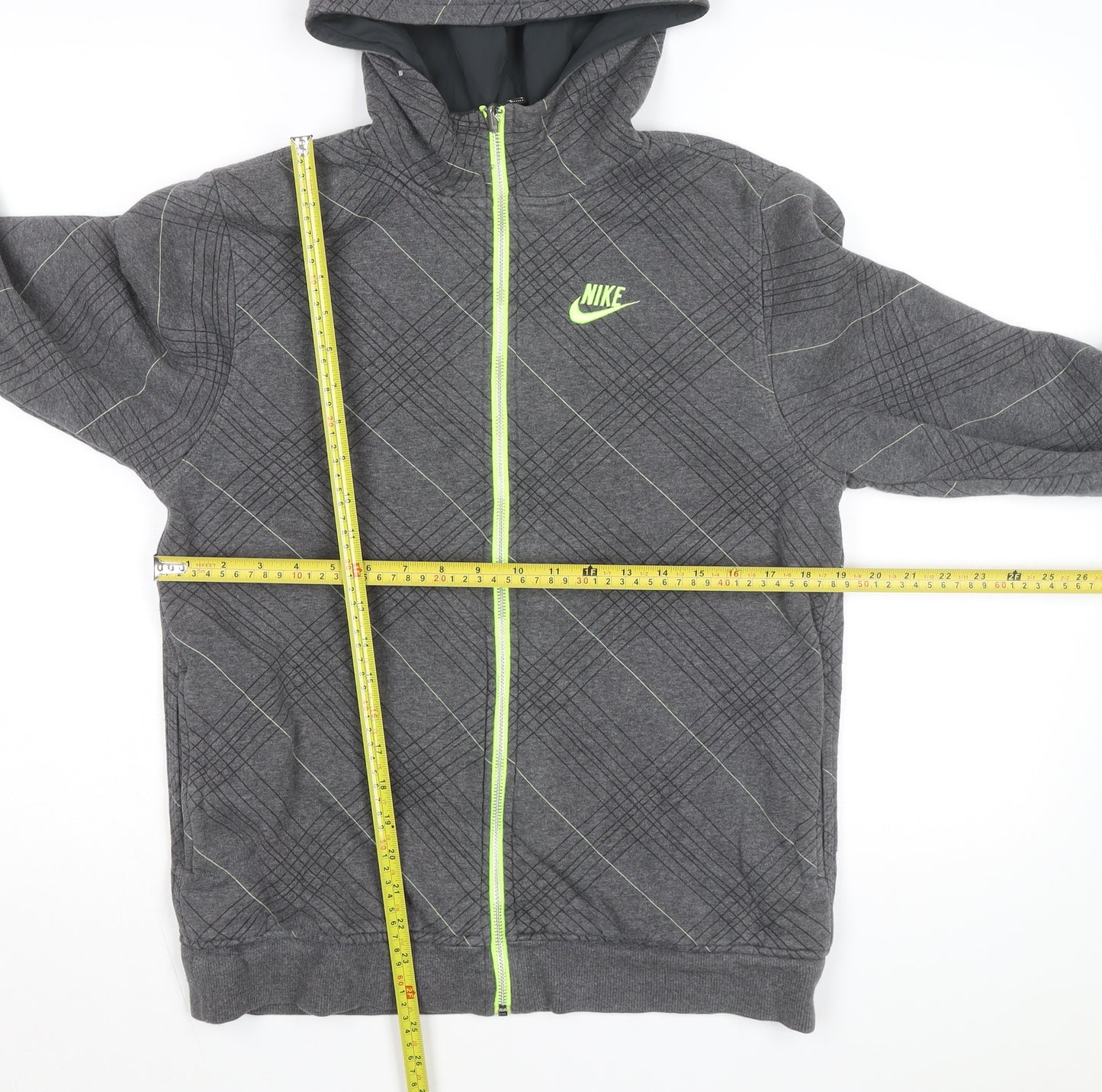 Nike Teens Grey Full Zip Hoodie XL Logo Sportswear
