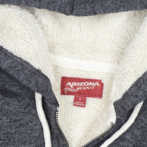 Arizona Jean Co Men's Grey Full Zip Hooded Fleece Lined Hoodie Size S