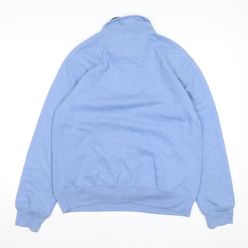 Nautica Men's Blue 1/4 Zip Fleece Sweatshirt M Regular Fit