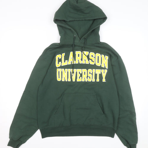 Champion Mens Green Hoodie Clarkson University Pullover Size M
