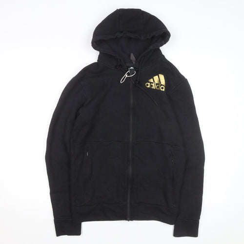 Adidas Men's Black Full Zip Hoodie Small Sports Sweatshirt