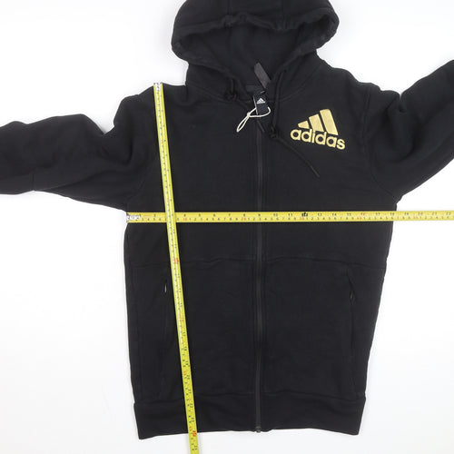 Adidas Men's Black Full Zip Hoodie Small Sports Sweatshirt