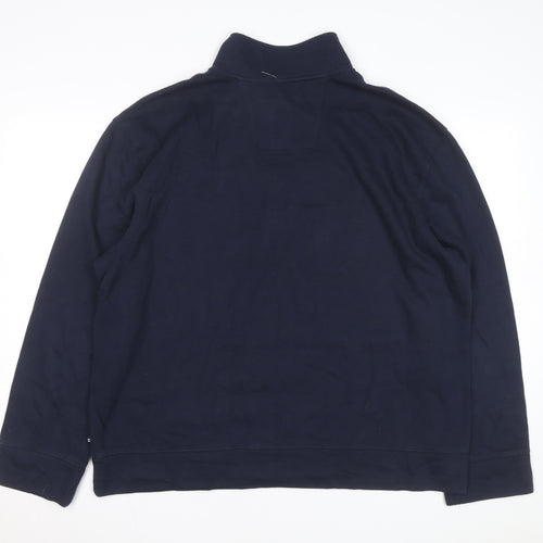 Nautica Men's Blue XL 1/4 Zip Mock Neck Fleece Sweatshirt