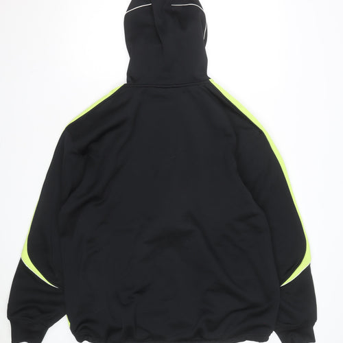 adidas Men's Black Full Zip Hoodie L Sports Fleece Sweatshirt