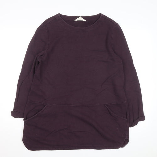 Seasalt Cornwall Women Purple UK 12 Tunic Sweatshirt Cotton Blend
