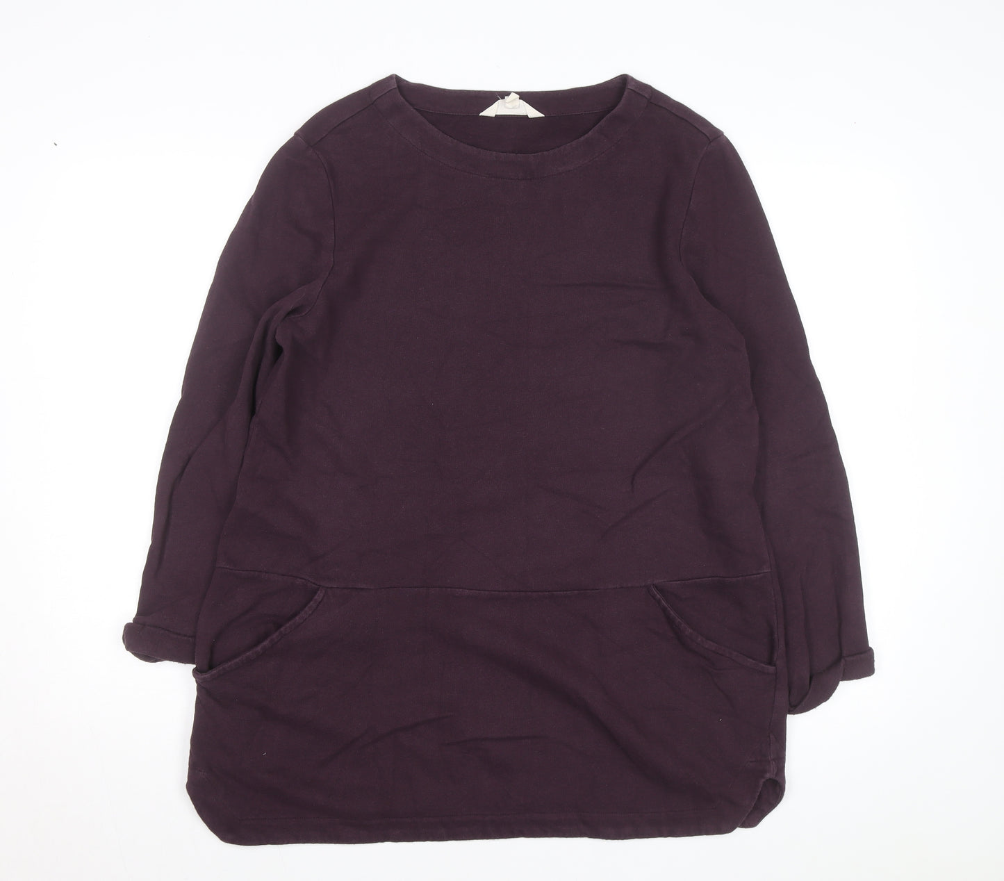 Seasalt Cornwall Women Purple UK 12 Tunic Sweatshirt Cotton Blend
