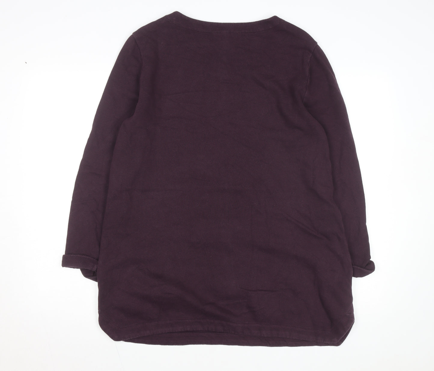 Seasalt Cornwall Women Purple UK 12 Tunic Sweatshirt Cotton Blend