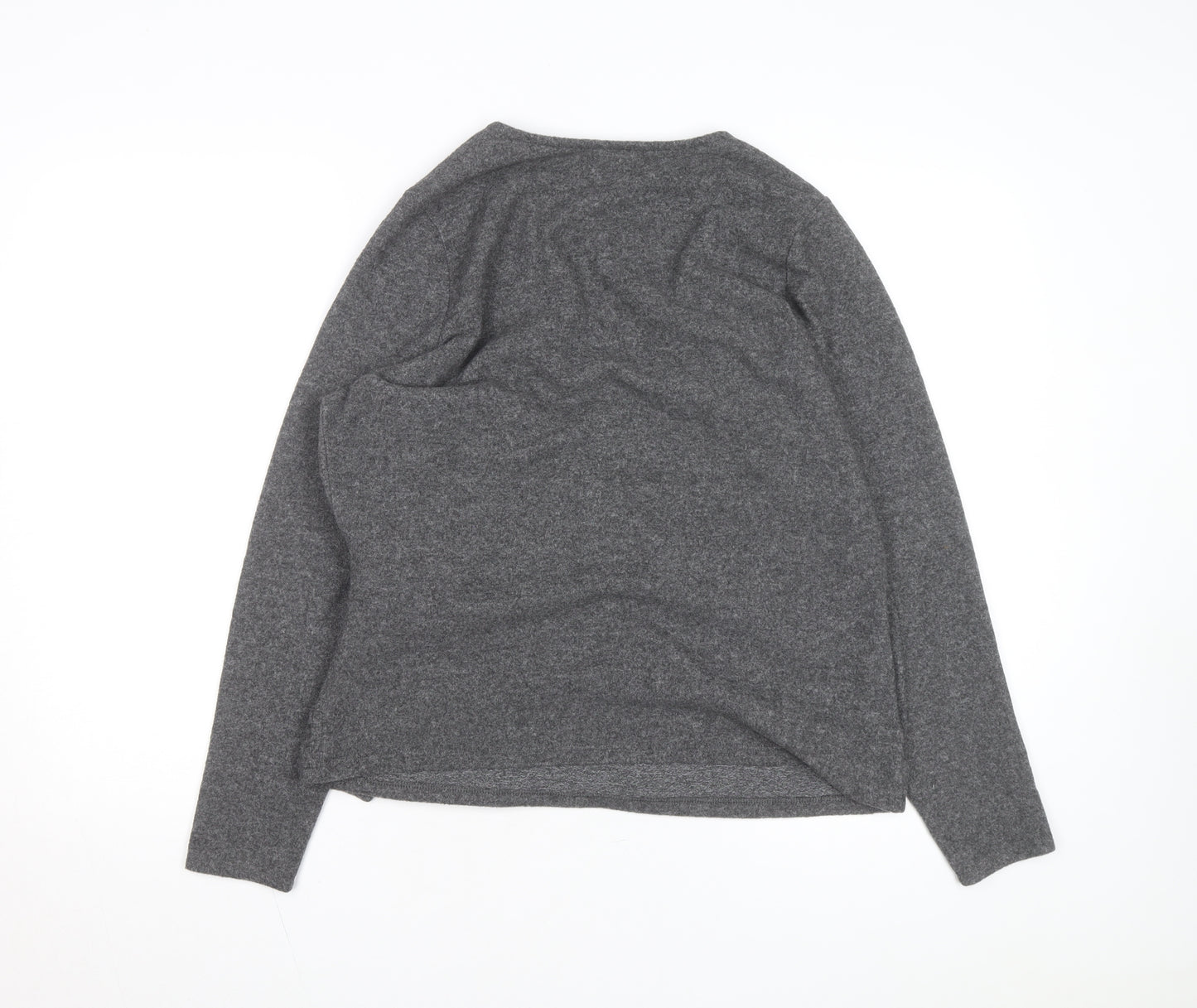 Papaya Women's Grey Wrap Knit Jumper Size 18 V-Neck Long Sleeve
