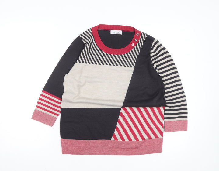 Marks and Spencer Women’s Multicoloured Striped Jumper Size 14
