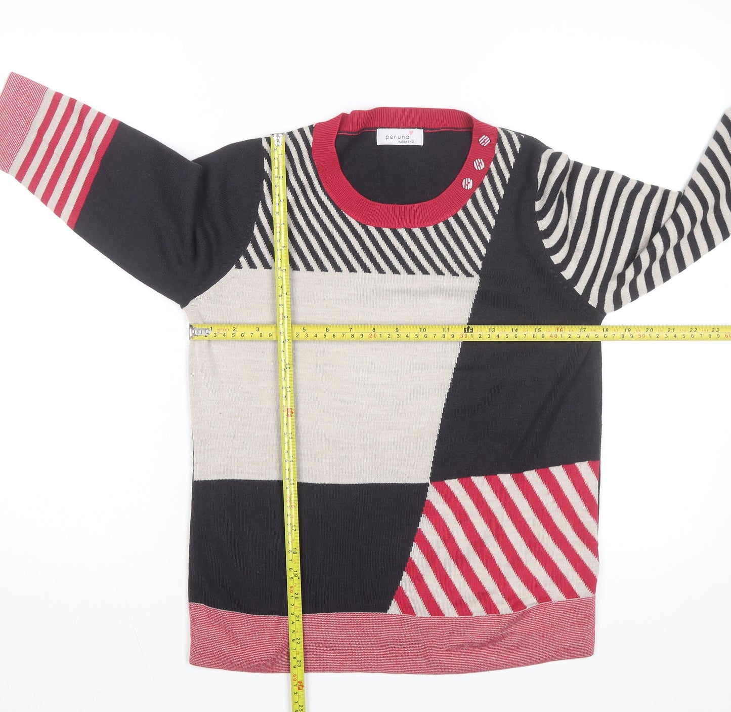 Marks and Spencer Women’s Multicoloured Striped Jumper Size 14