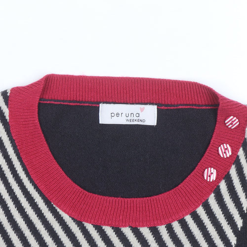 Marks and Spencer Women’s Multicoloured Striped Jumper Size 14
