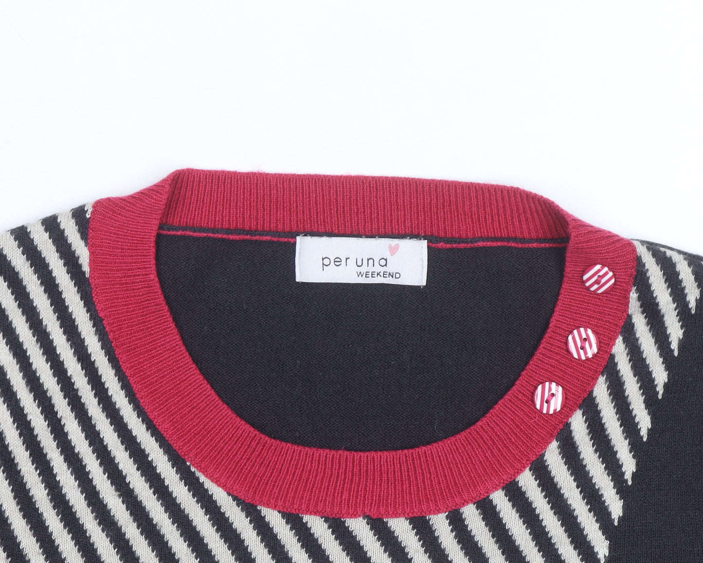 Marks and Spencer Women’s Multicoloured Striped Jumper Size 14