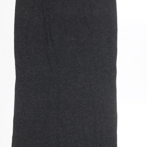 Nightingales Women Grey Wool Blend Pencil Midi Skirt Size M