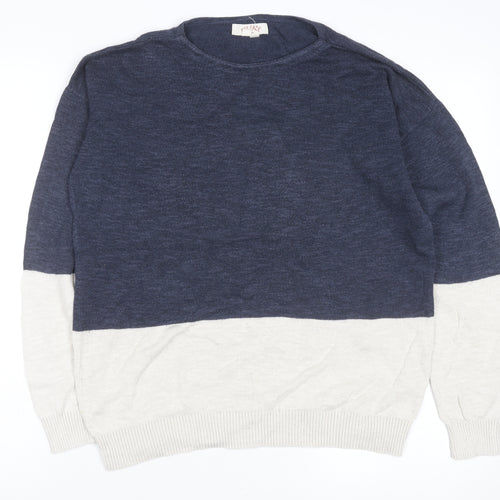 FatFace Men’s Blue Cotton Wool Pullover Jumper L