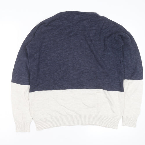 FatFace Men’s Blue Cotton Wool Pullover Jumper L
