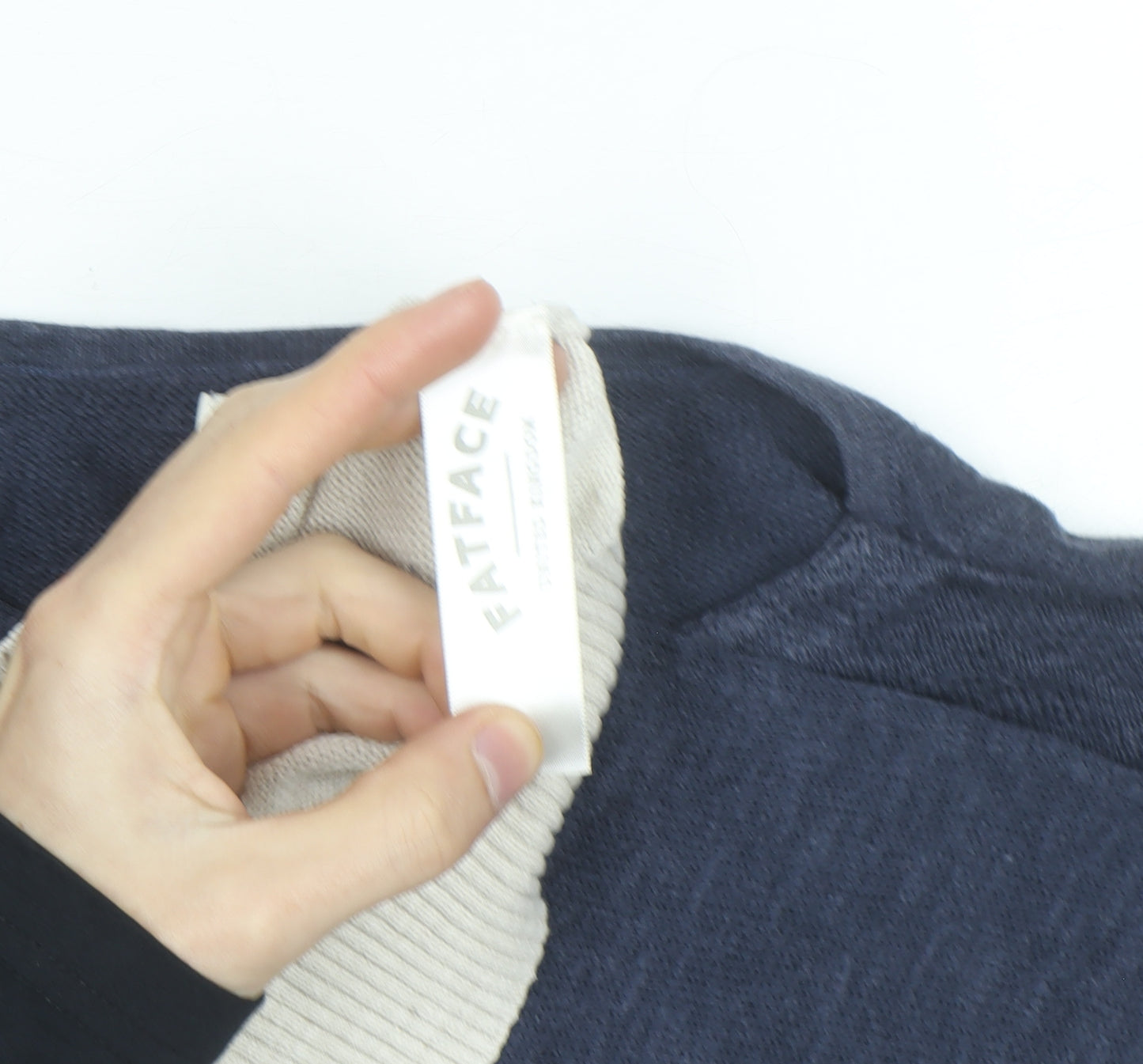 FatFace Men’s Blue Cotton Wool Pullover Jumper L