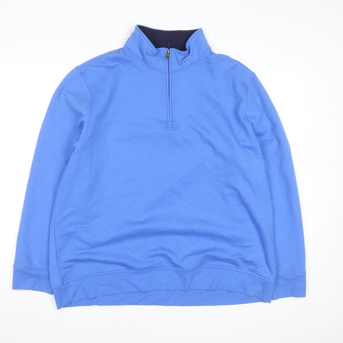 Club Room Men's Blue XL 1/4 Zip Fleece Pullover Sweatshirt