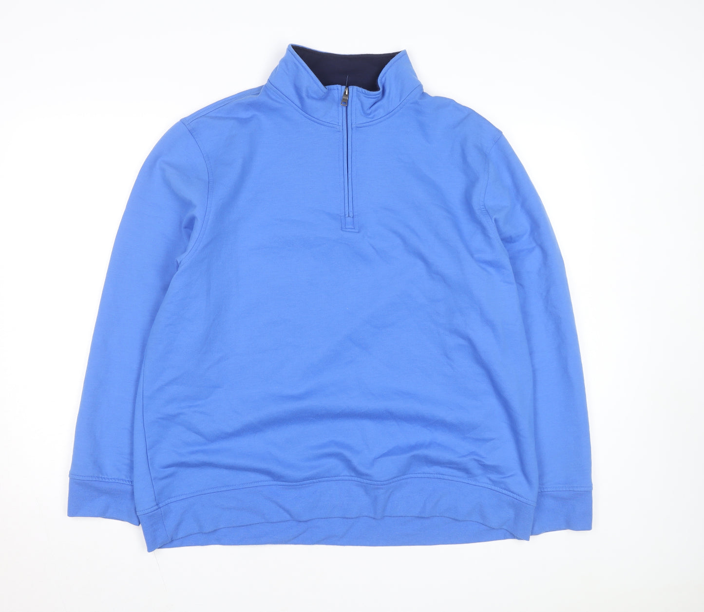 Club Room Men's Blue XL 1/4 Zip Fleece Pullover Sweatshirt