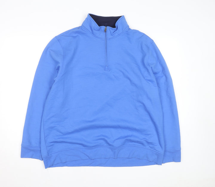 Club Room Men's Blue XL 1/4 Zip Fleece Pullover Sweatshirt
