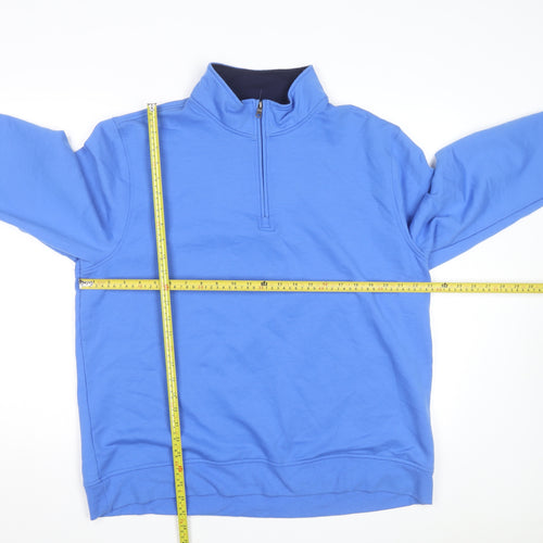 Club Room Men's Blue XL 1/4 Zip Fleece Pullover Sweatshirt