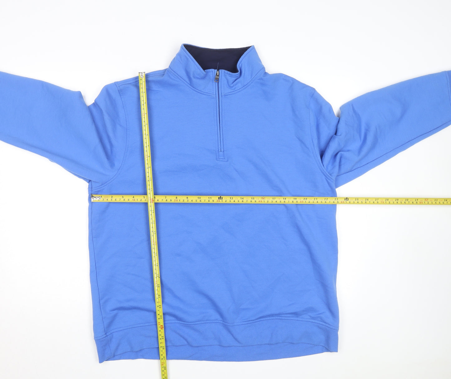 Club Room Men's Blue XL 1/4 Zip Fleece Pullover Sweatshirt