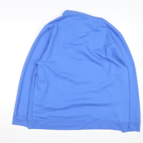 Club Room Men's Blue XL 1/4 Zip Fleece Pullover Sweatshirt
