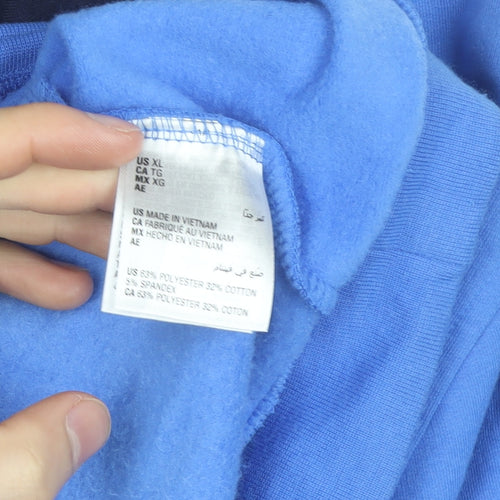Club Room Men's Blue XL 1/4 Zip Fleece Pullover Sweatshirt