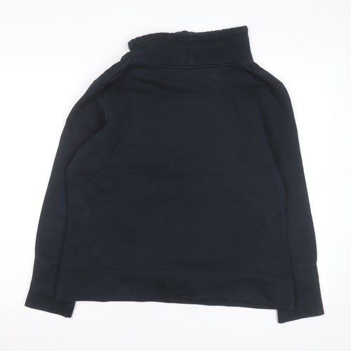 Puma Womens Black XL Pullover Sweatshirt Funnel Neck Logo Jumper