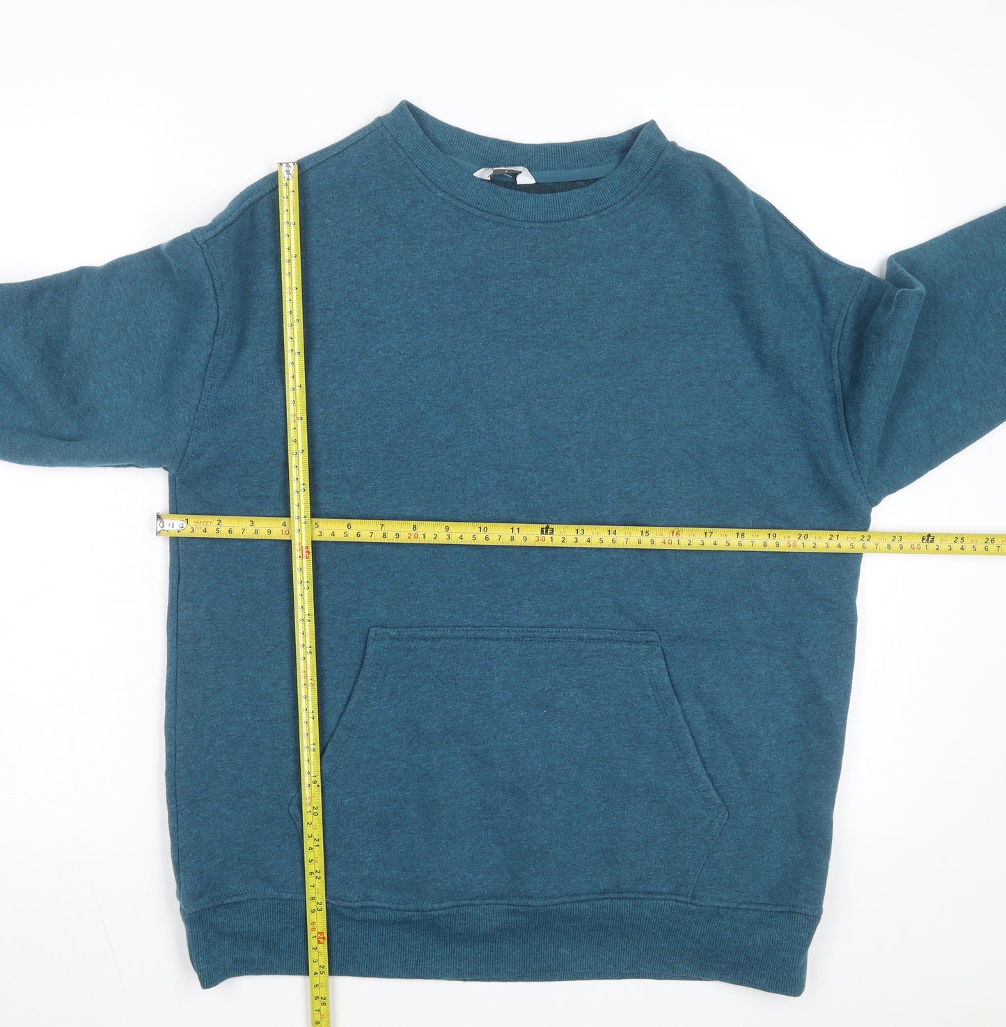 Danskin Unisex Blue Pullover Sweatshirt L Fleece Crew Neck