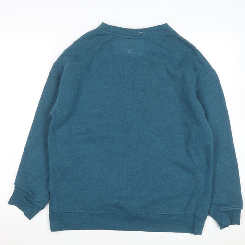 Danskin Unisex Blue Pullover Sweatshirt L Fleece Crew Neck