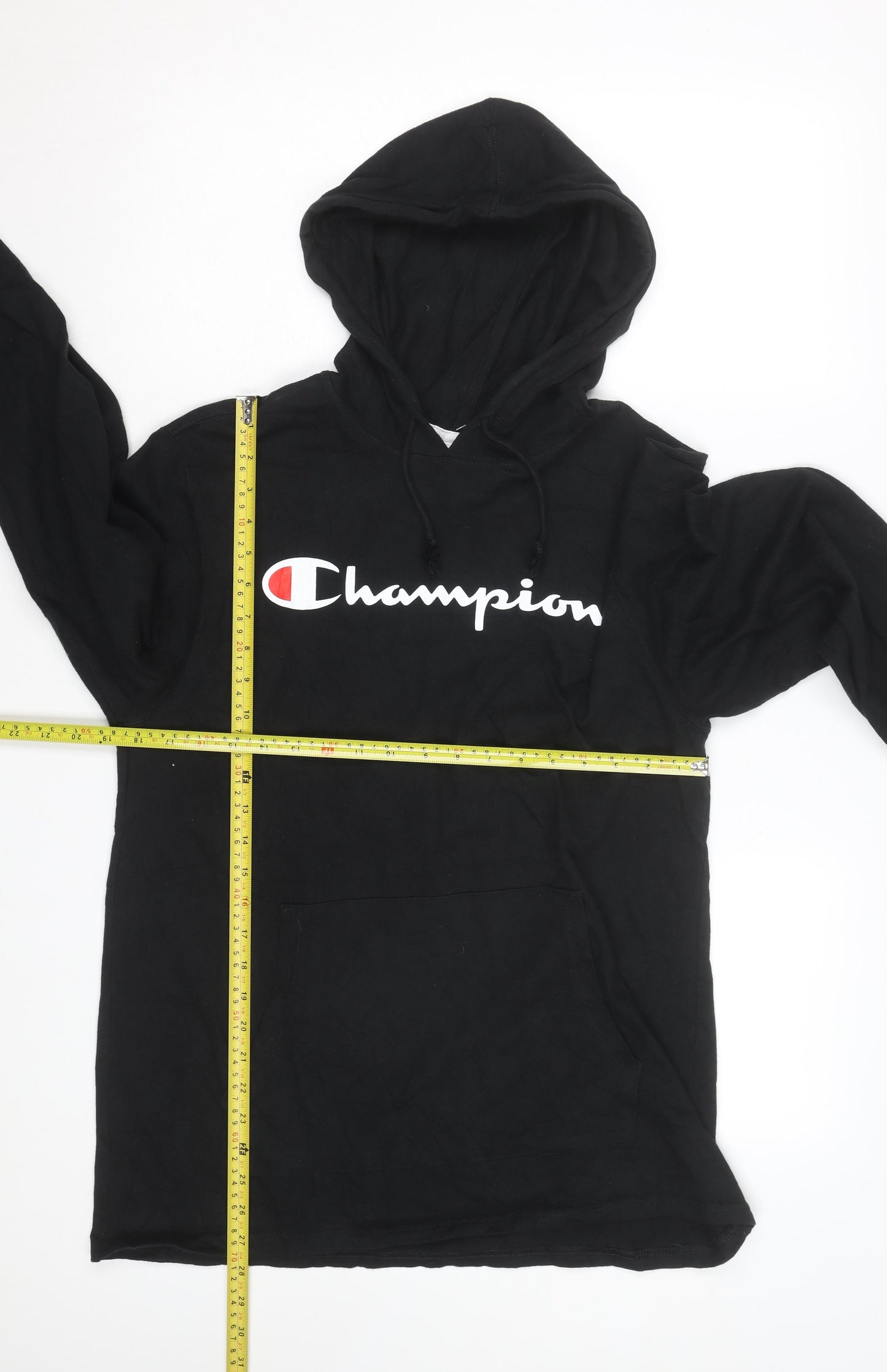 Champion Men's Black Pullover Hoodie L Logo Sportswear
