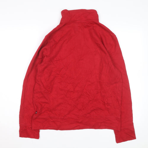 Nautica Men's Red 1/4 Zip Fleece Pullover Sweatshirt Size S
